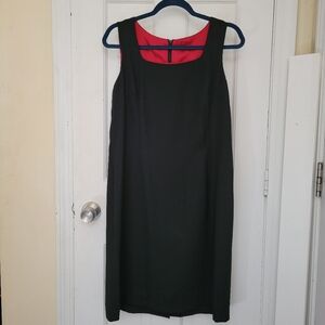 Vintage Bahari Black Dress with Red Lining